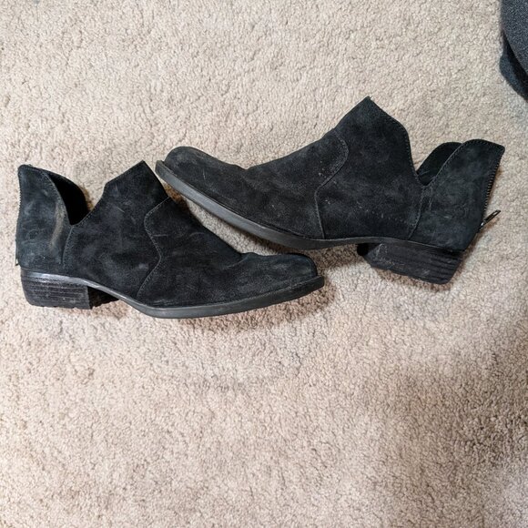Born Black Suede Ankle Boots - Picture 1 of 10